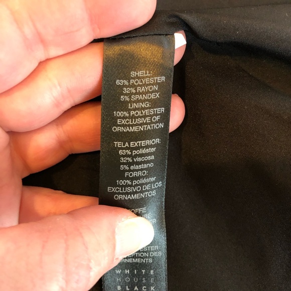 WHBM black button front eyelet trim blazer jacket size 00 - Picture 10 of 16